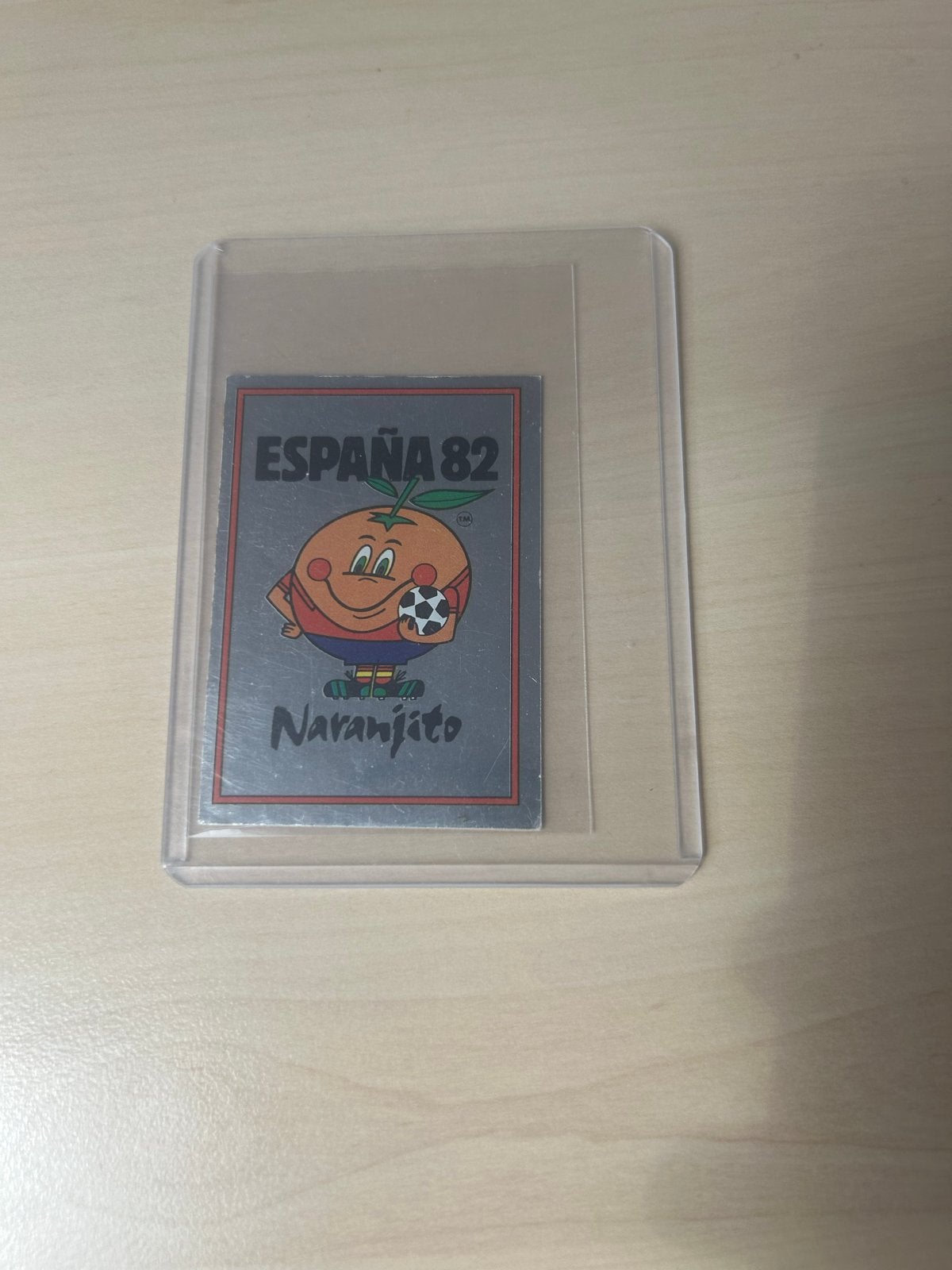 Panini España 82 Naranjito Plaatje - Zeldzaam WK Item, Ophalen of Verzenden, Zo goed als nieuw, Plaatje