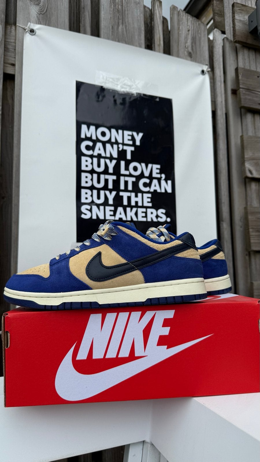 Nike Dunk Low LX Blue Suede, Blauw, Ophalen of Verzenden, Sneakers of Gympen, Zo goed als nieuw