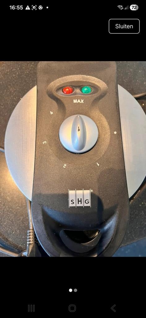 SHG Wafelijzer - Perfect voor heerlijke wafels!, Ophalen of Verzenden, Gebruikt