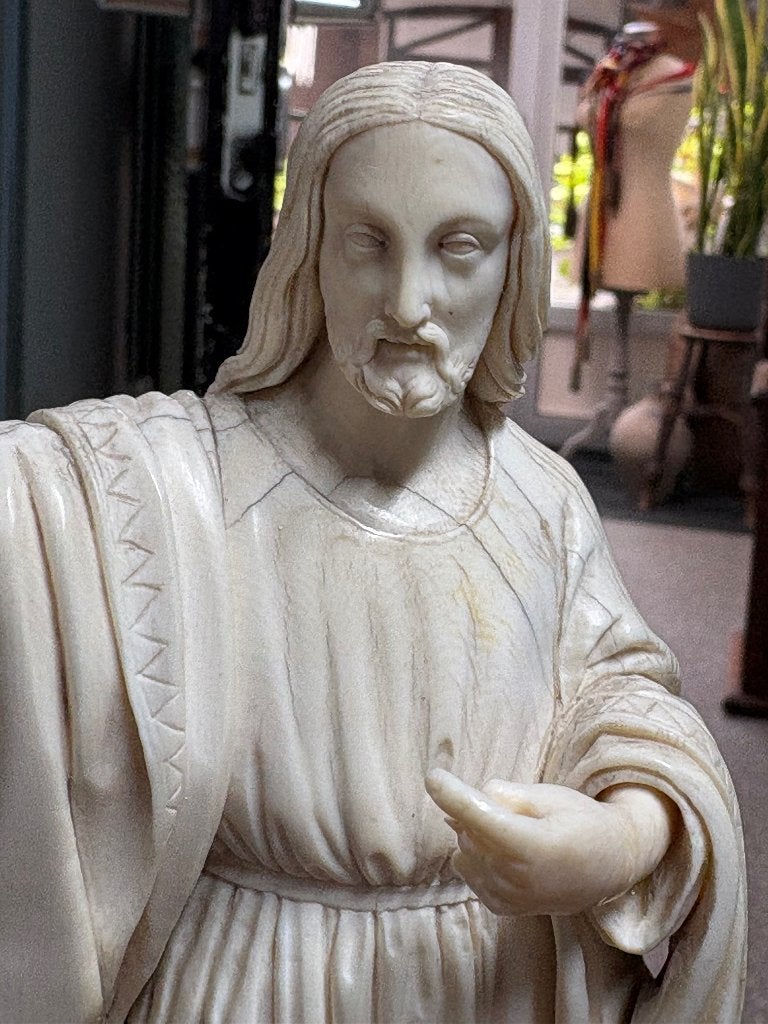 Ivoren figuur – Zegenende Christus 19e eeuw europees stuk, Antiek en Kunst, Kunst | Beelden en Houtsnijwerken, Ophalen of Verzenden