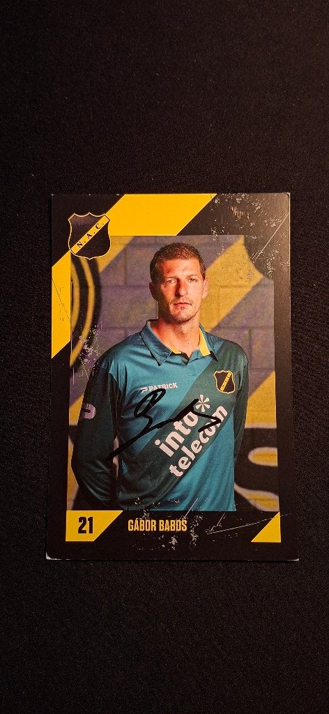 Spelerskaart met handtekening; Gabor Babos # NAC Feyenoord, Ophalen of Verzenden, Nieuw, NAC Breda, Spelerskaart