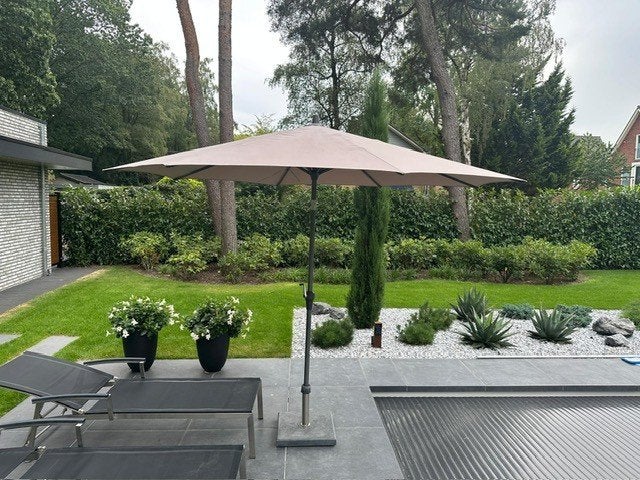 Parasol taupe 2.80 m, Gebruikt, Kantelbaar, Stokparasol, 2 tot 3 meter