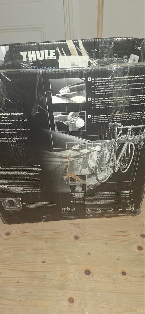 Thule Raceway 992 Fietsendrager voor 2 fietsen, Auto diversen, Fietsendragers, Zo goed als nieuw, Achterklepdrager, 2 fietsen
