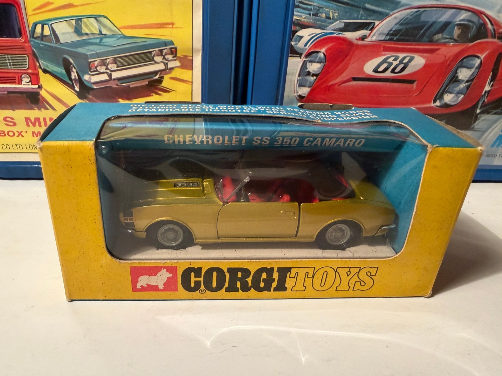 Corgi Toys Nr.338 Chevrolet Camaro SS 350 Convertible, Ophalen of Verzenden, Gebruikt, Auto, Corgi