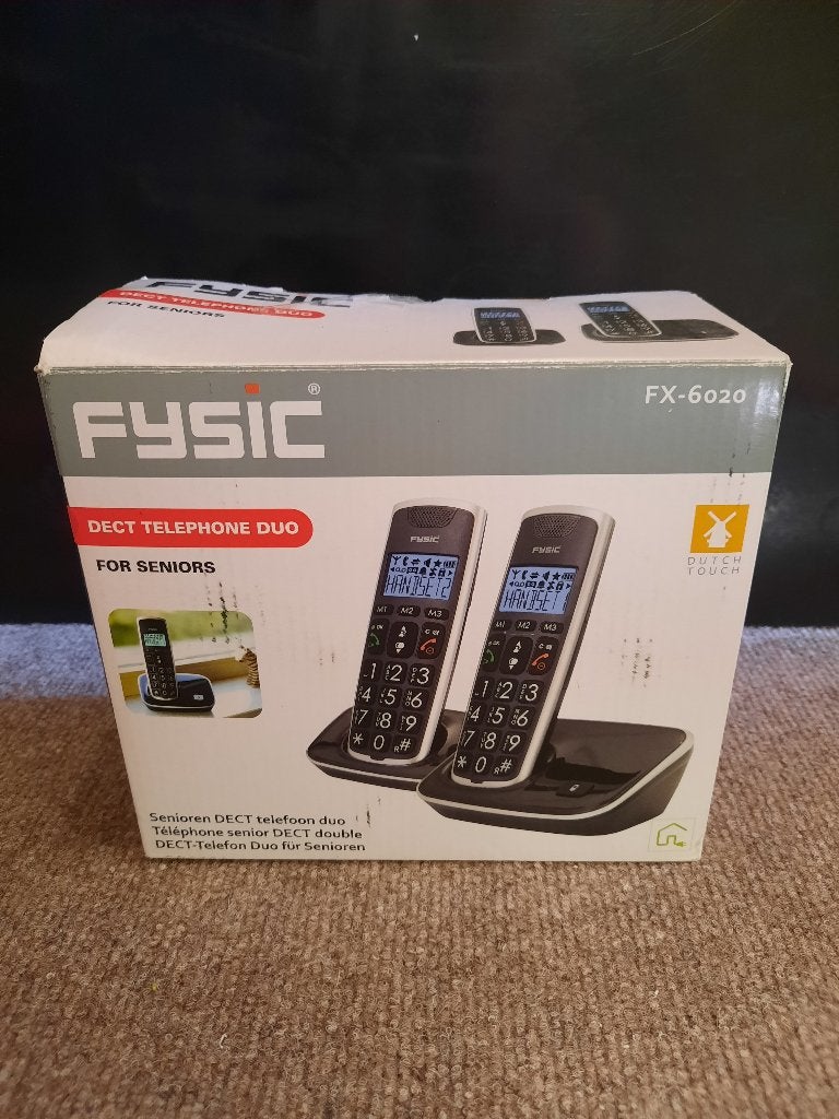 Senioren huistelefoon, Ophalen, Nieuw, 2 handsets