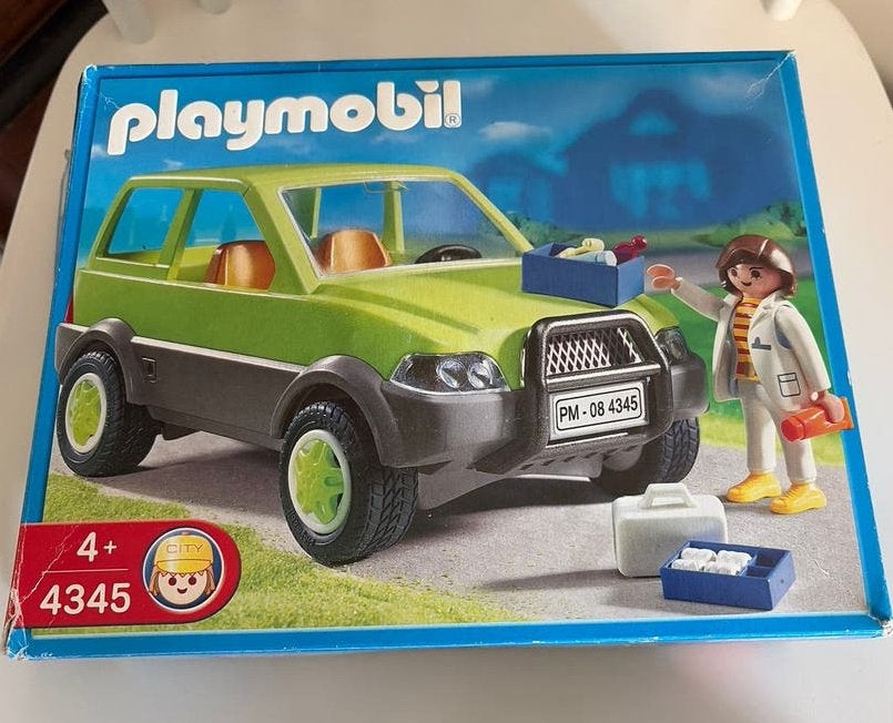 Playmobil 4345 Dierenarts met Auto - Vintage Set, Kinderen en Baby's, Ophalen of Verzenden, Zo goed als nieuw