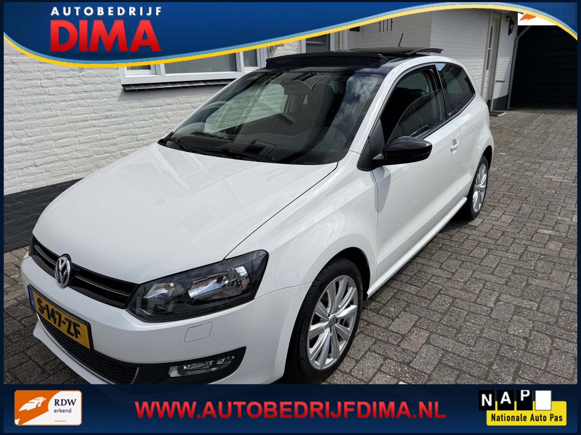 Volkswagen Polo 1.2 Style/ Pano/ Airco/ Stoelverwarming, Auto's, Voorwielaandrijving, Euro 5, 967 kg, 60 pk
