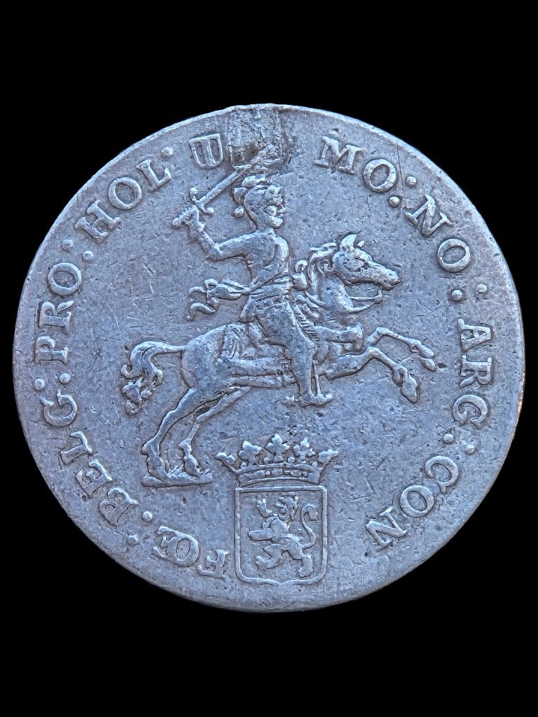 Halve Dukaton / Zilveren Rijder Holland 1790, Vóór koninkrijk, Zilver, Losse munt, Overige waardes