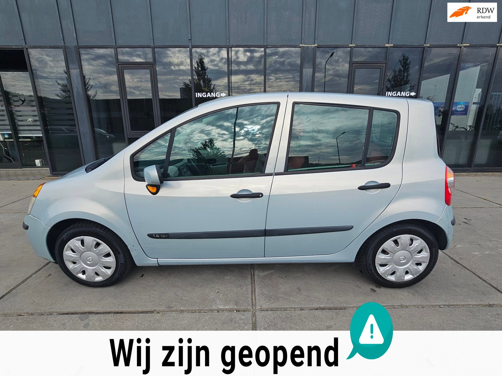 Renault Modus 1.4-16V Authentique Luxe - Airco - Electr Rame, Voorwielaandrijving, Gebruikt, Zwart, 4 cilinders