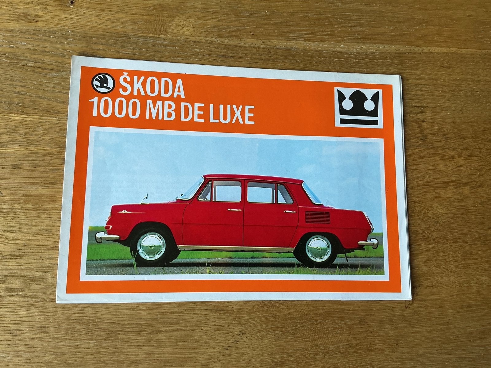 Skoda 1000 MB de Luxe brochure - Origineel, Ophalen of Verzenden, Zo goed als nieuw, Overige merken