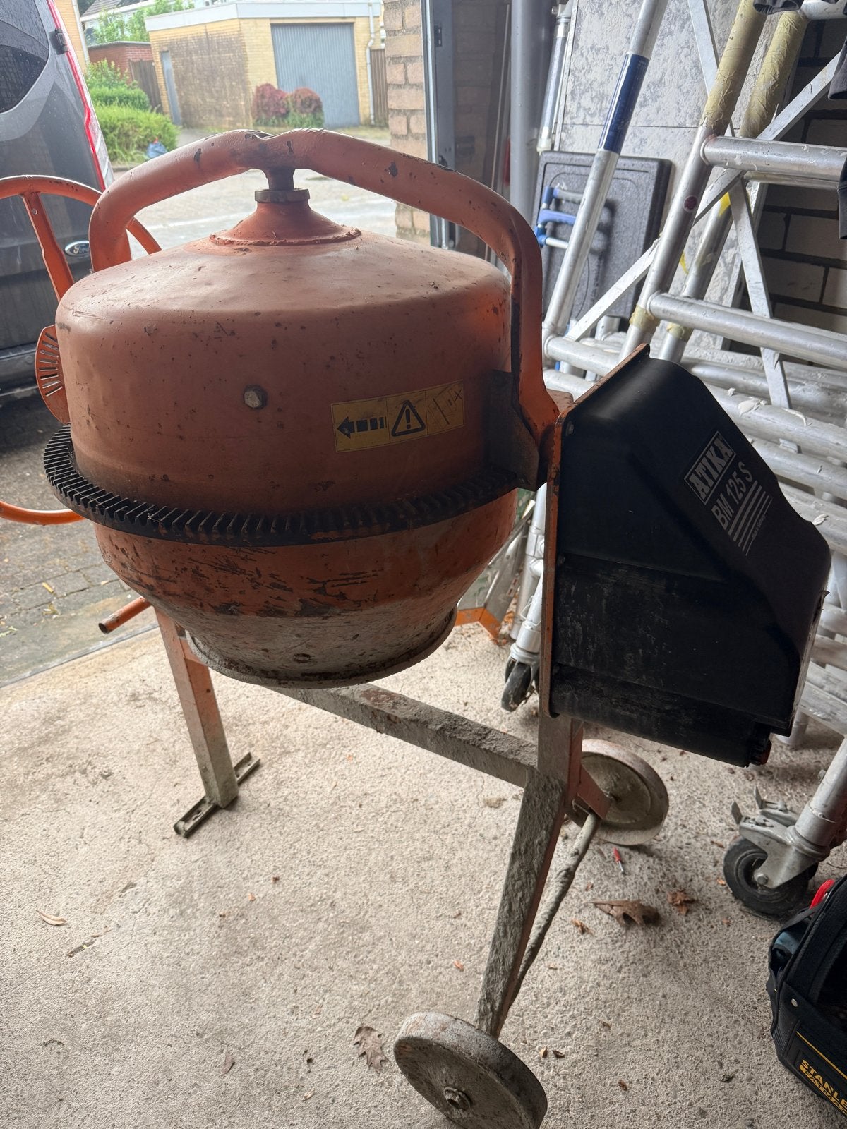 Atika BM 125 S Betonmolen - Gebruikt maar functioneel, Doe-het-zelf en Verbouw, Betonmolens, Ophalen, Gebruikt