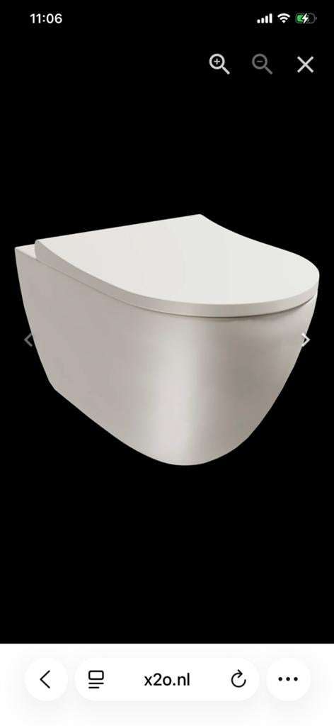 Mat beige hangend randloos toilet, Ophalen, Nieuw, Toilet