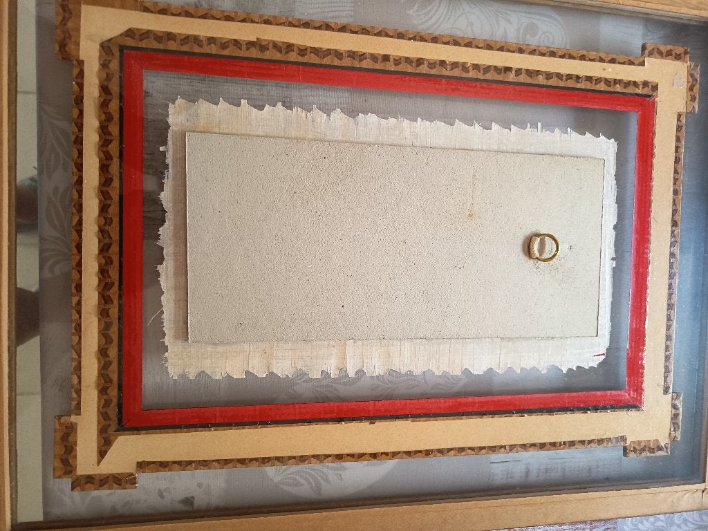 Egyptisch handgeschilderd op papyrus, Antiek en Kunst, Ophalen of Verzenden, Ingelijst