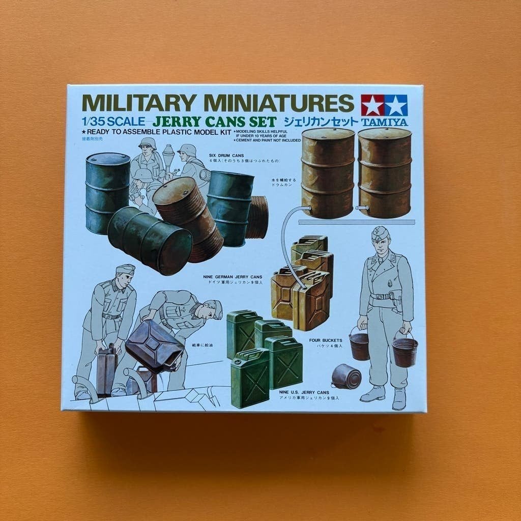Tamiya Military Miniatures Jerry Cans Set 1/35 Schaal, Verzenden, 1:32 tot 1:50, Overige typen, Nieuw