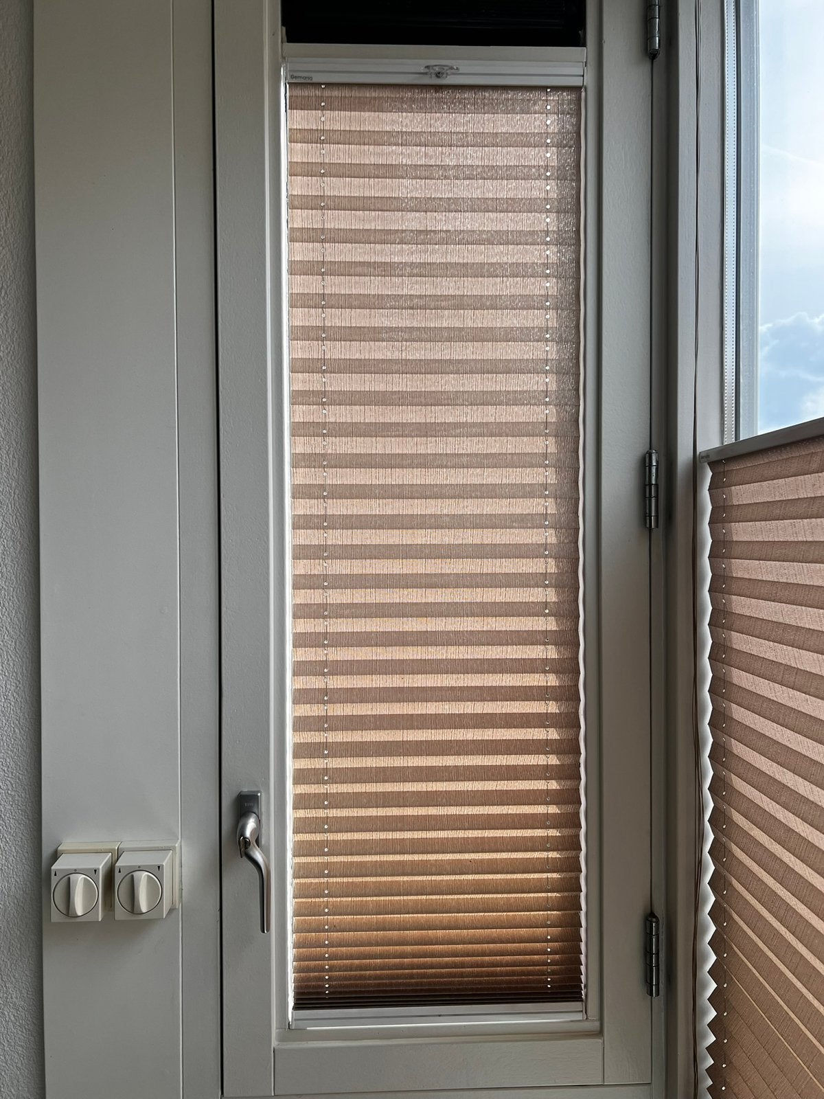 Gemania plissé gordijn 355x1155mm (bxh), Ophalen, 355 cm, Bruin, Plisségordijn