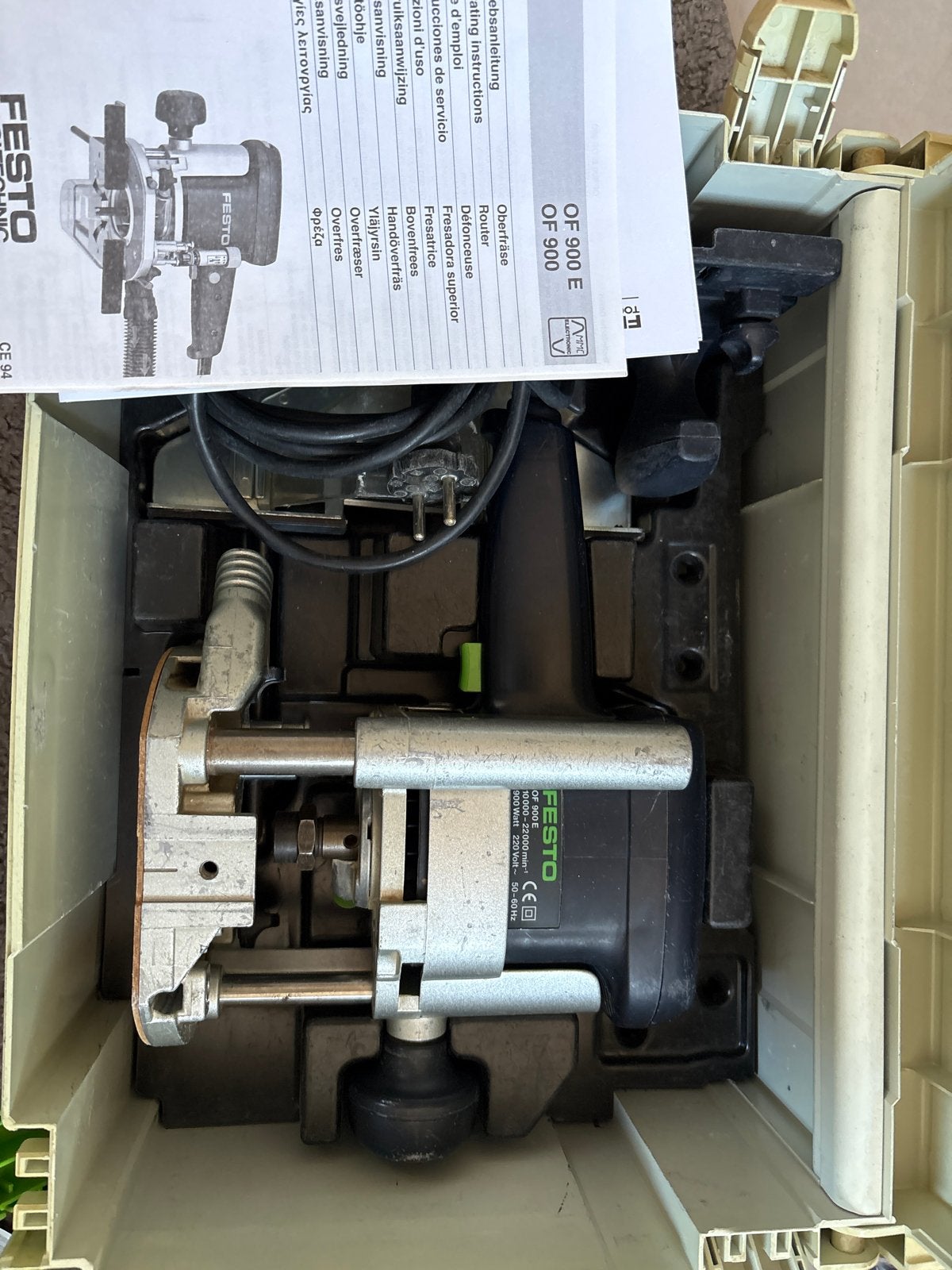 Festool OF 900 E Bovenfrees, Ophalen, Gebruikt, Elektrisch, Bovenfrees