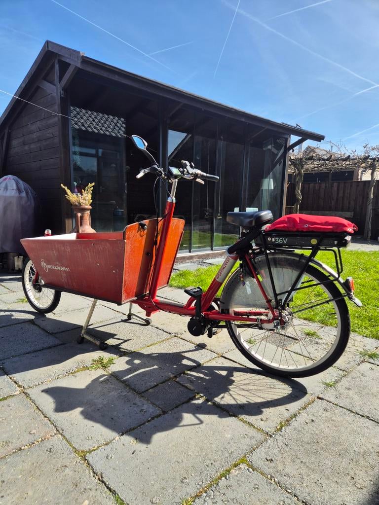 Elektrische Bakfiets met 612 wh  17A splinter nieuw Accu, Fietsen en Brommers, Elektrische fietsen, Zo goed als nieuw, 51 tot 55 cm