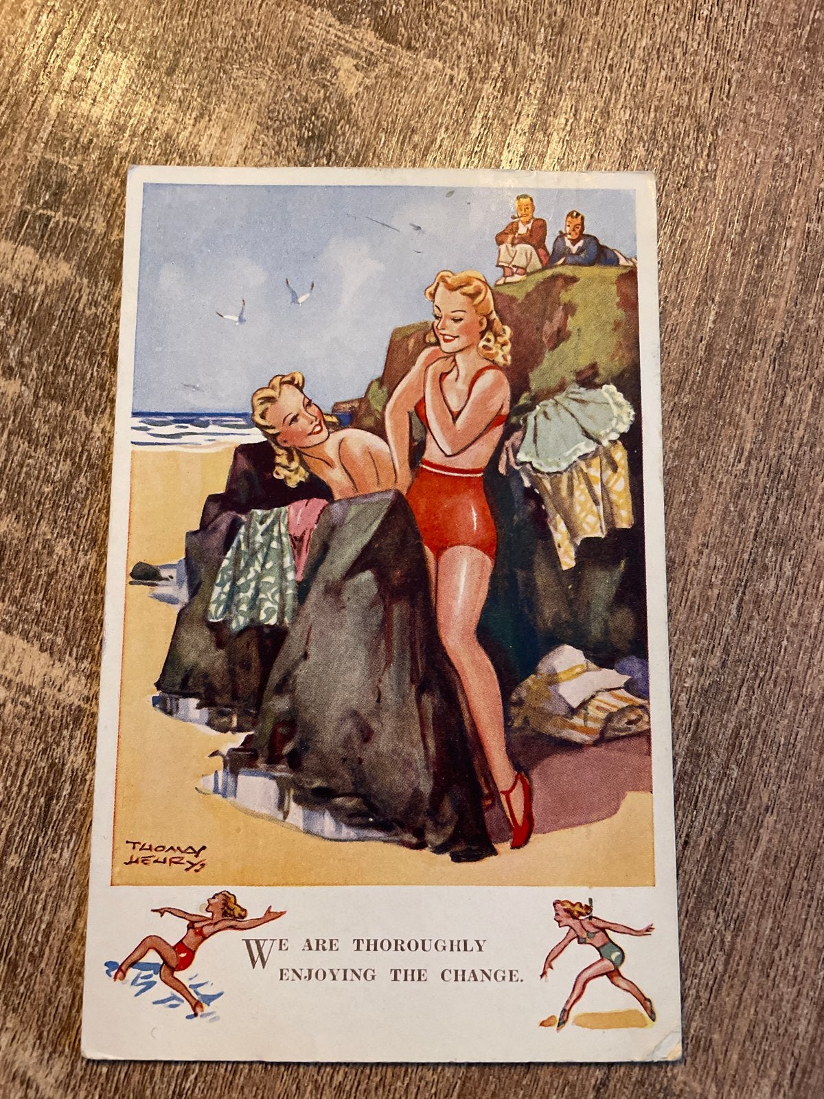 Vintage Ansichtkaart - Thomas Henry - Badpakken - 1948, Ophalen of Verzenden, 1940 tot 1960, Gelopen, Engeland