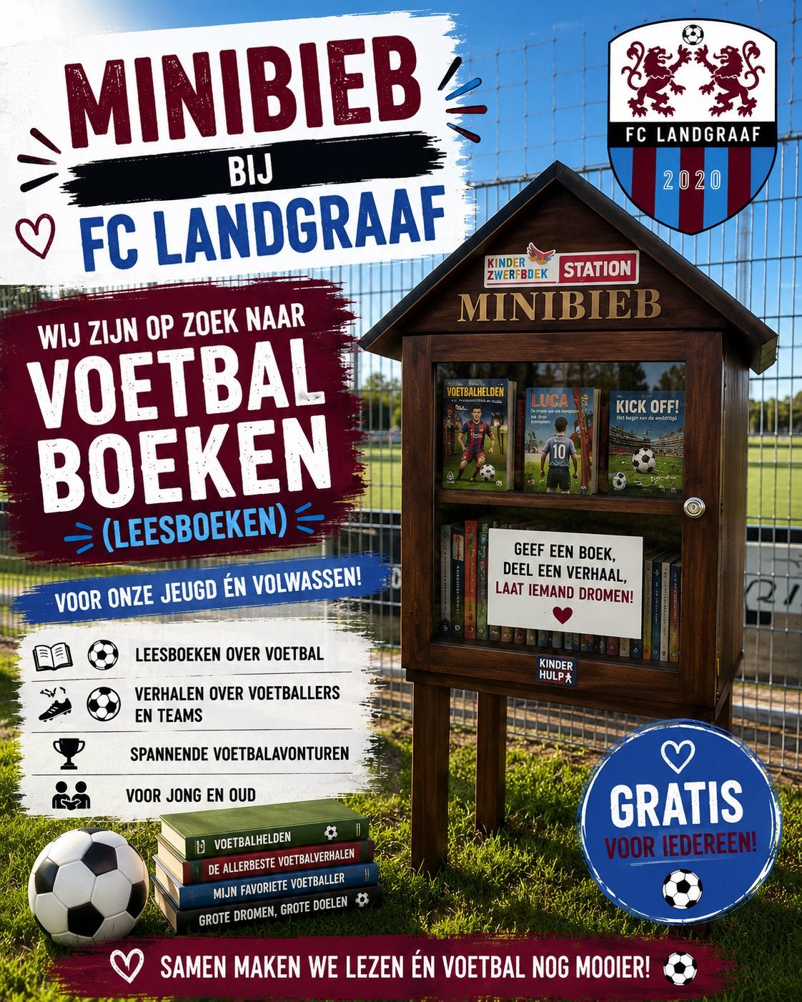 Gratis voetbalboeken gezocht voor Minibieb FC Landgraaf, Boeken, Ophalen, Gelezen, Balsport