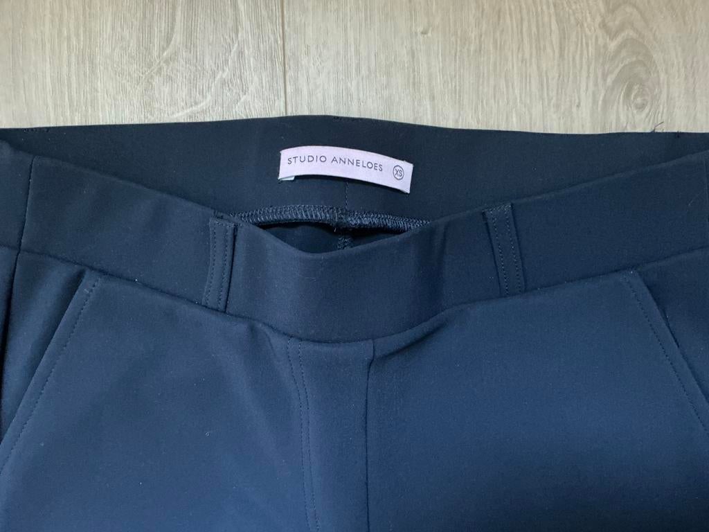 Studio Anneloes bonded trouser donkerblauw, Blauw, Ophalen of Verzenden, Zo goed als nieuw, Maat 34 (XS) of kleiner
