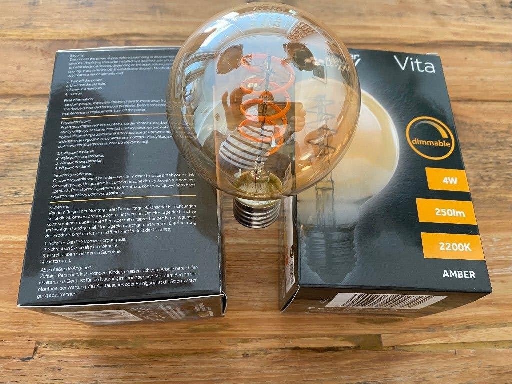 3x nieuwe led lamp dimbaar 4w 250 lm 2200k amber nieuw, Huis en Inrichting, Lampen | Losse lampen, Led-lamp, Minder dan 30 watt
