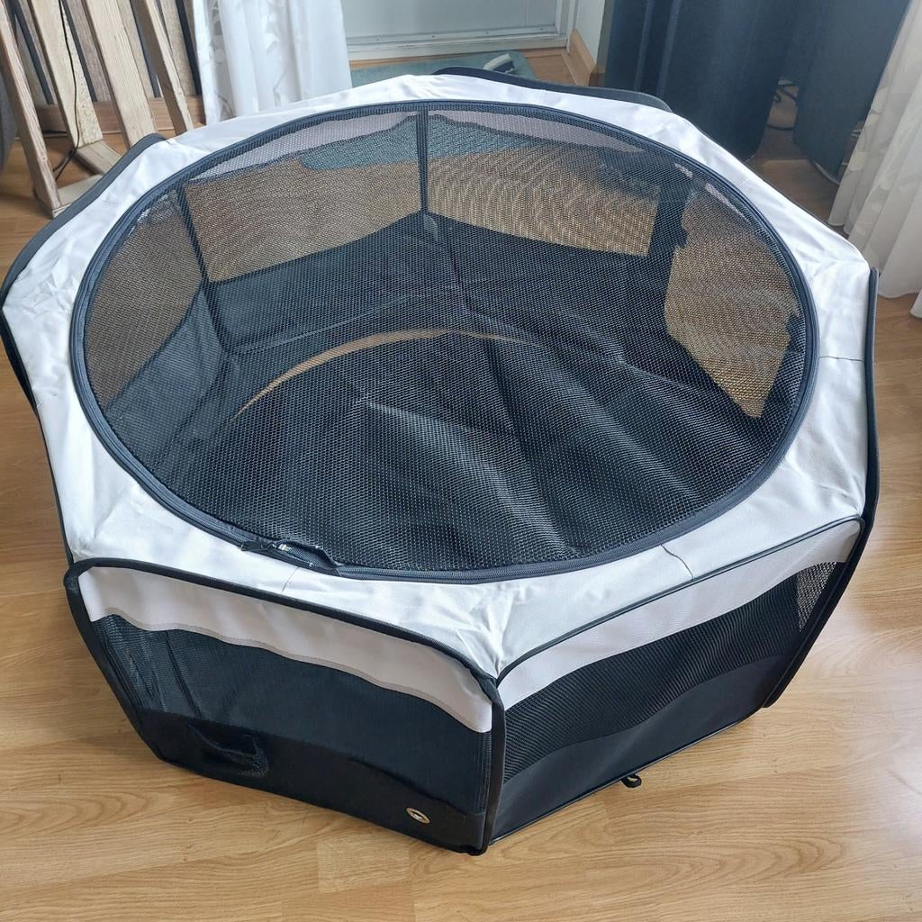 Flamingo Smart Top Opvouwbare Puppyren,Grijs/Zwart, Ophalen of Verzenden