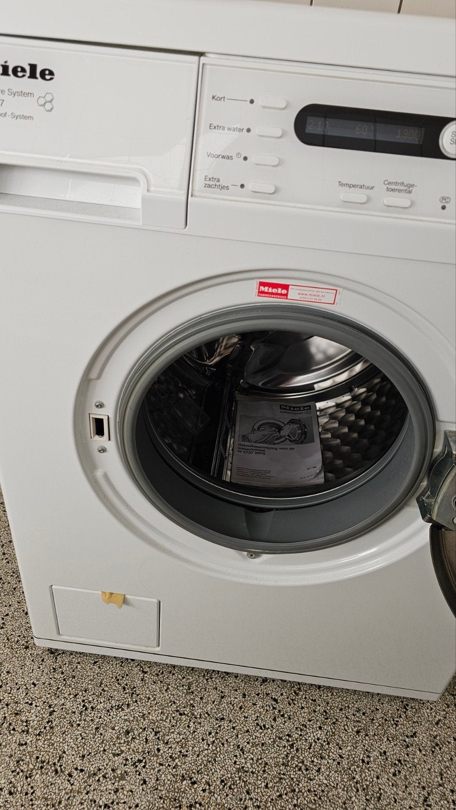 Miele W5737 Softcare System Wasmachine - Zo goed als nieuw, Ophalen, 6 tot 8 kg, 85 tot 90 cm, 1600 toeren of meer