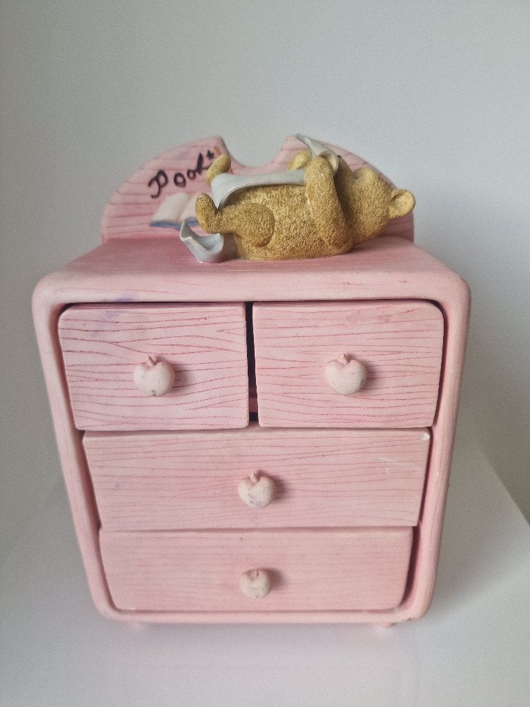 Vintage winnie the poo sieradenkist, Ophalen of Verzenden, Winnie de Poeh of vrienden, Gebruikt, Beeldje of Figuurtje