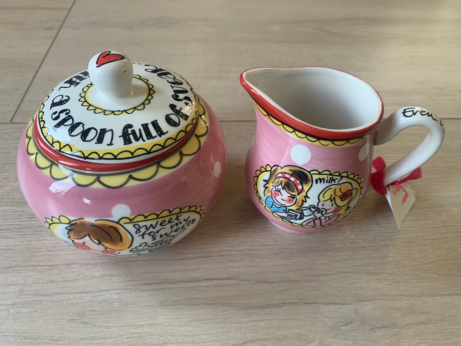 Blond Amsterdam Melkkannetje en Suikerpotje, Ophalen of Verzenden, Nieuw, Aardewerk, Overige typen