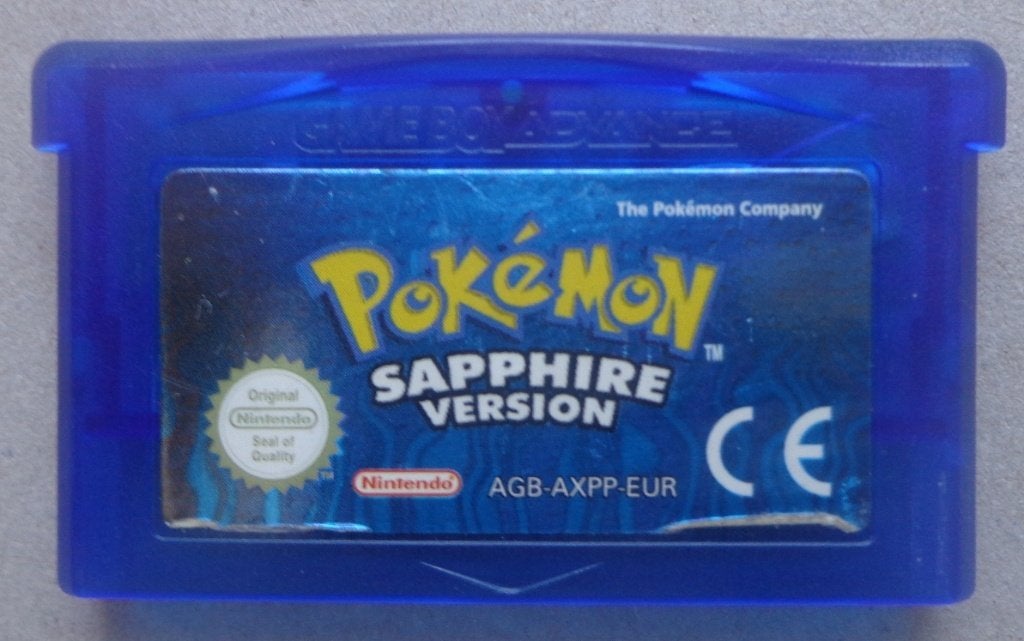 Pokemon Sapphire Version voor de Gameboy Advance, Avontuur en Actie, Gebruikt, 1 speler, Ophalen of Verzenden
