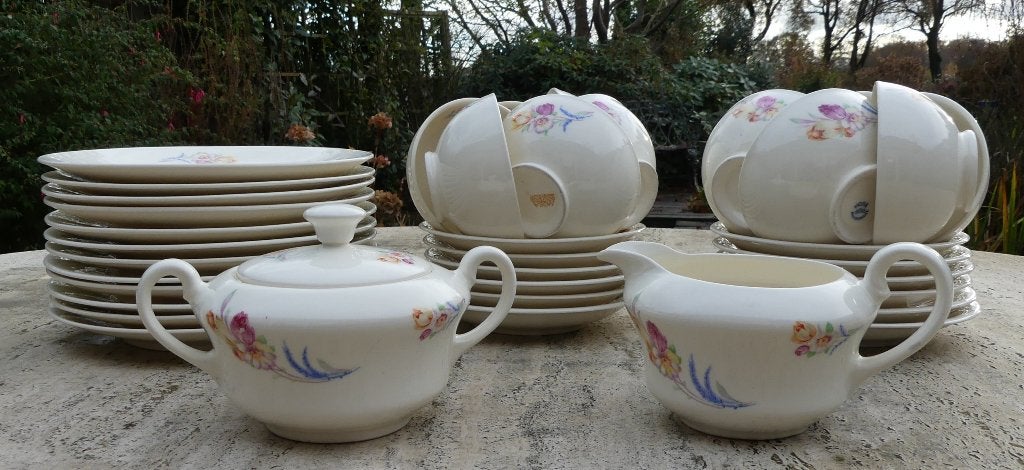 Mosa Tulpen Servies Ontbijtborden Kop en Schotels + Roomstel, Antiek en Kunst, Ophalen of Verzenden