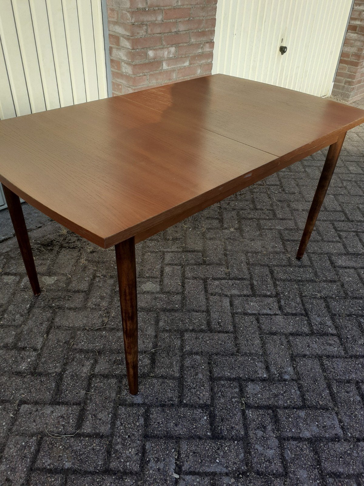 Vintage eettafel, Ophalen, Gebruikt, 100 tot 150 cm, Vintage