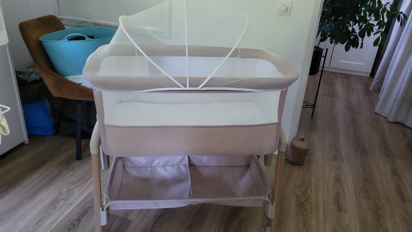 Co-sleeper beige op wielen, Ophalen, Zo goed als nieuw, Wieg