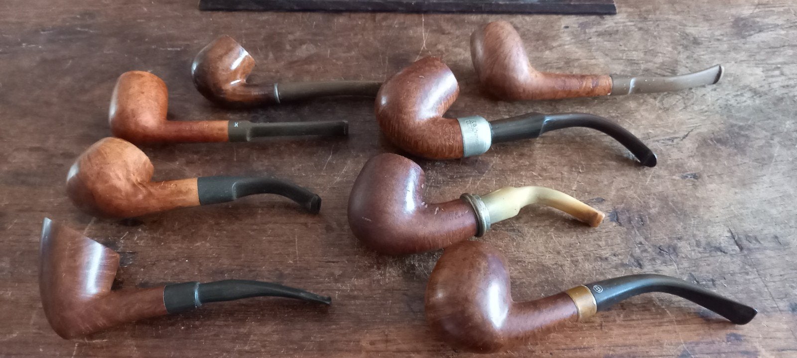 Vintage rookpijpen met pijpenhouder, Ophalen of Verzenden, (Water)pijp