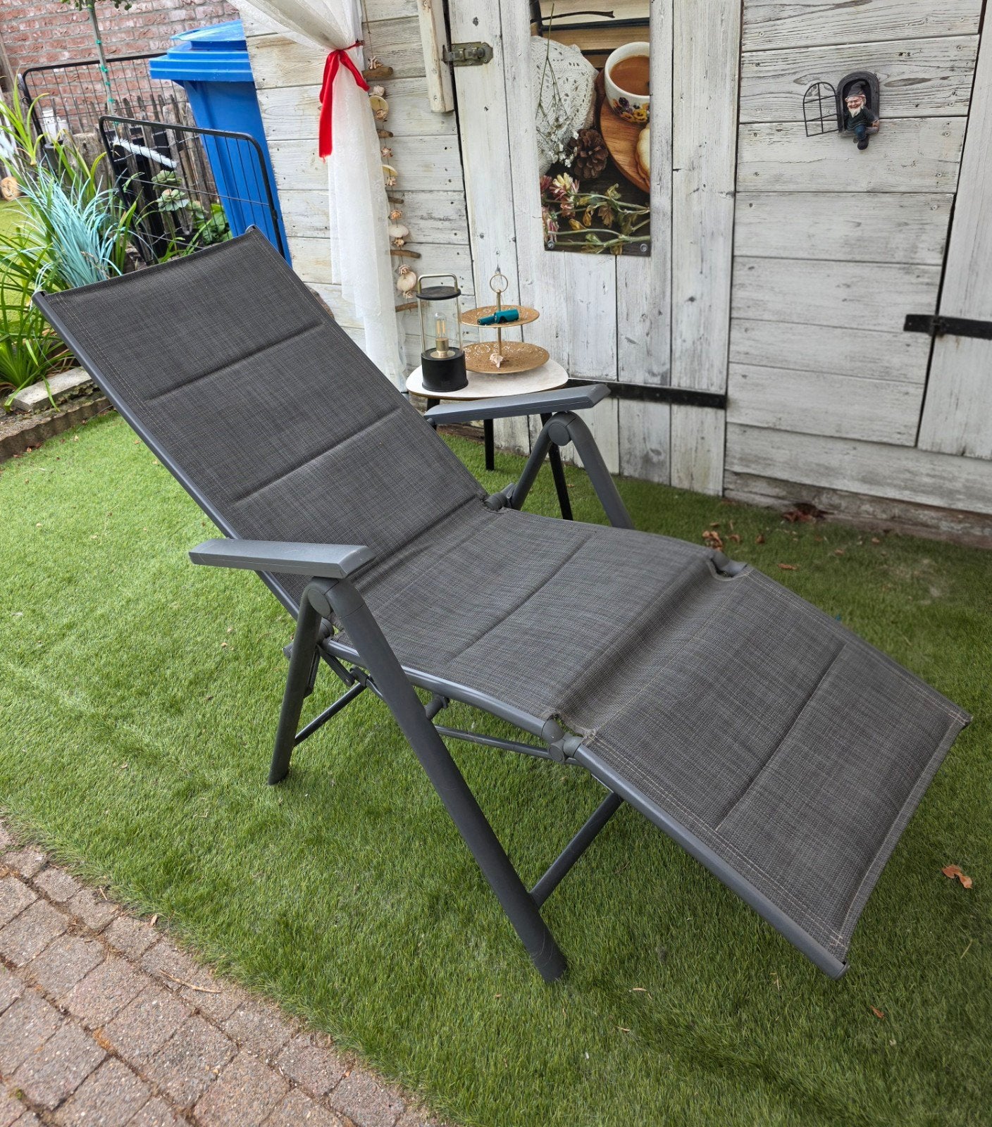 Loungestoel, Tuin en Terras, Ophalen, Zo goed als nieuw, Aluminium, Verstelbaar