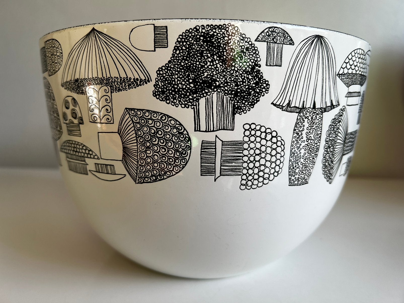 Vintage Arabia Finel ‘Tatti’ Mushroom Schaal Franck Tomula, Antiek en Kunst, Ophalen of Verzenden