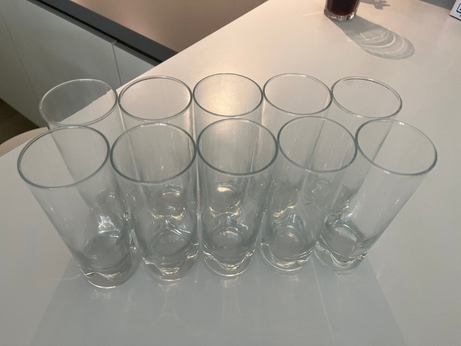 Set van 10 longdrinksglazen, Ophalen, Zo goed als nieuw, Glas