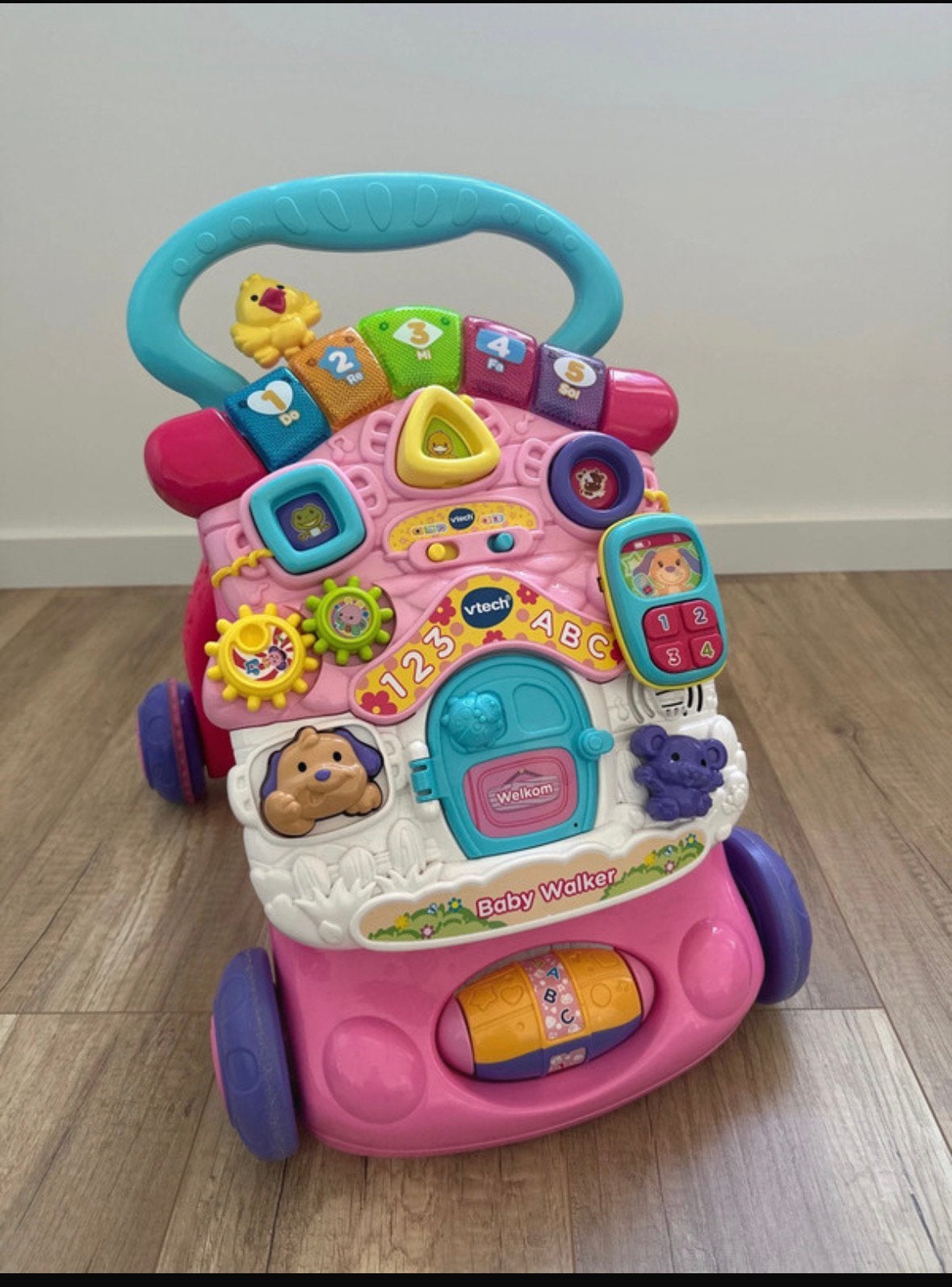 VTech Babywalker roze - zo goed als nieuw, Ophalen, Zo goed als nieuw, 6 maanden tot 2 jaar