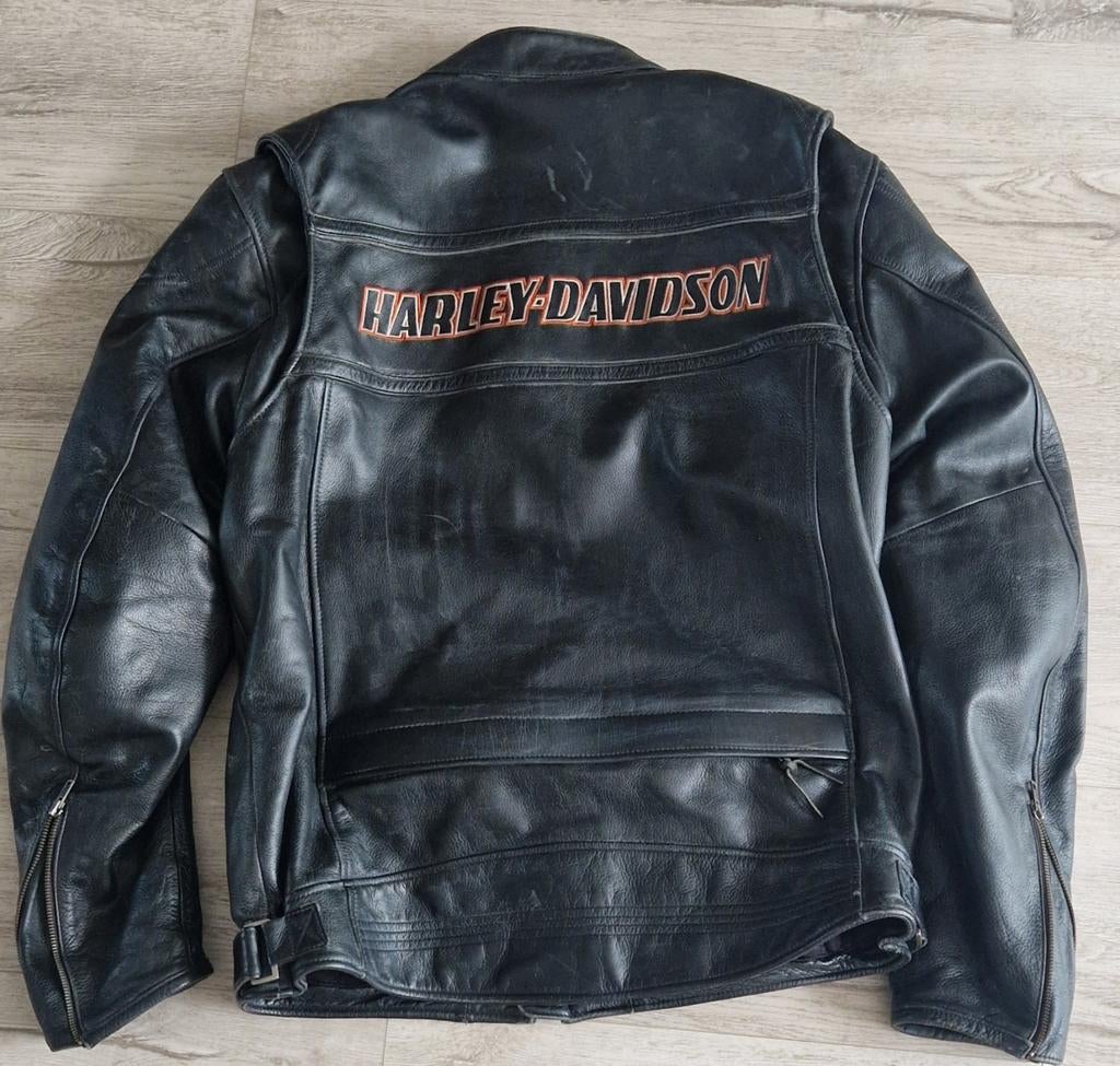 Lederen Harley-Davidson motorjas - Maat XL, Motoren, Kleding | Motorkleding, Harley-Davidson, Heren, Jas | leer, Ophalen of Verzenden