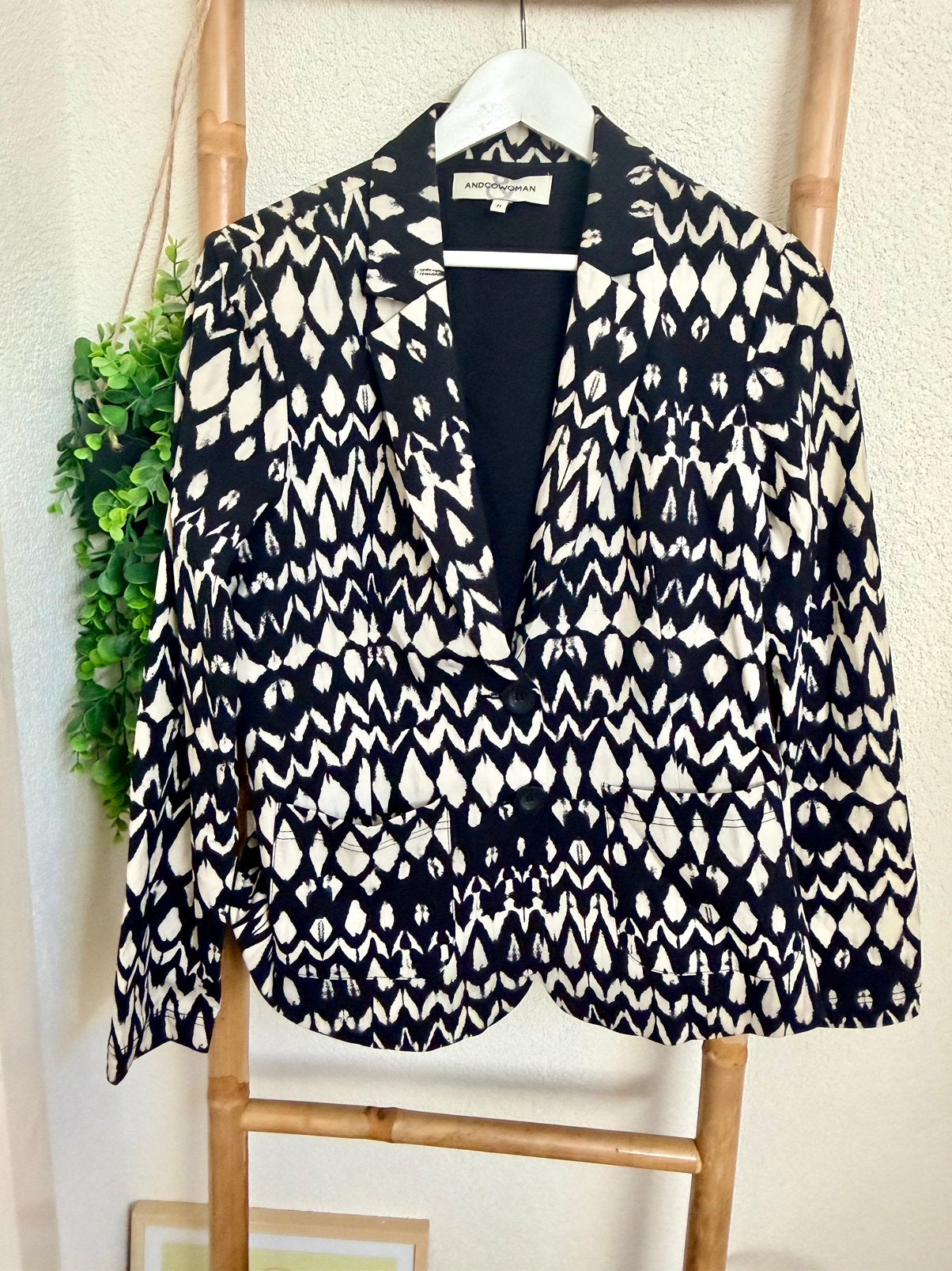 &Co Woman travelstof blazer maat M, Maat 38/40 (M), Zwart, Ophalen of Verzenden, Zo goed als nieuw
