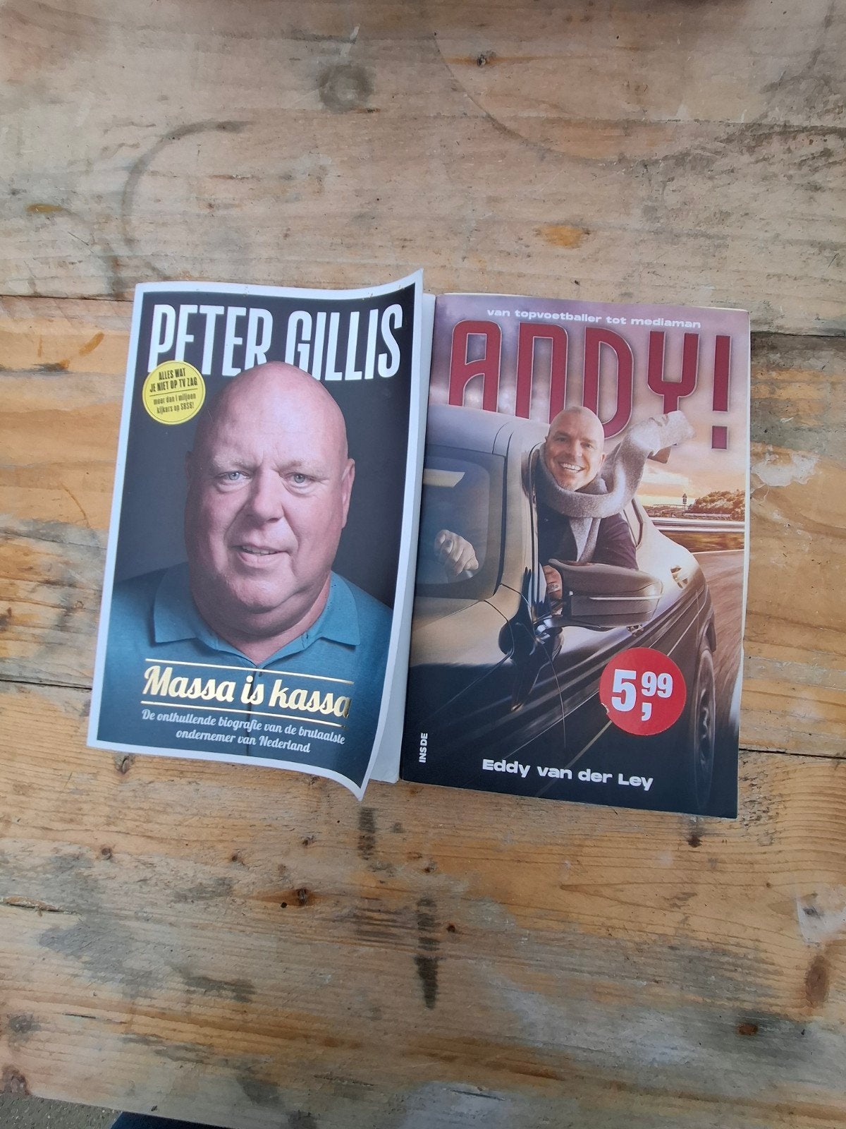 Peter Gillis & Andy van der Meijde biografieën, Ophalen of Verzenden, Zo goed als nieuw, Eddy van der Ley, Film, Tv en Media