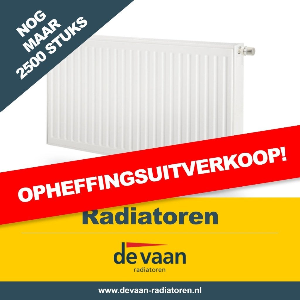 OPHEFFINGSUITVERKOOP PANEELRADIATOREN t/m 1 oktober, Ophalen, 30 tot 80 cm, Hoog rendement (Hr), Radiator