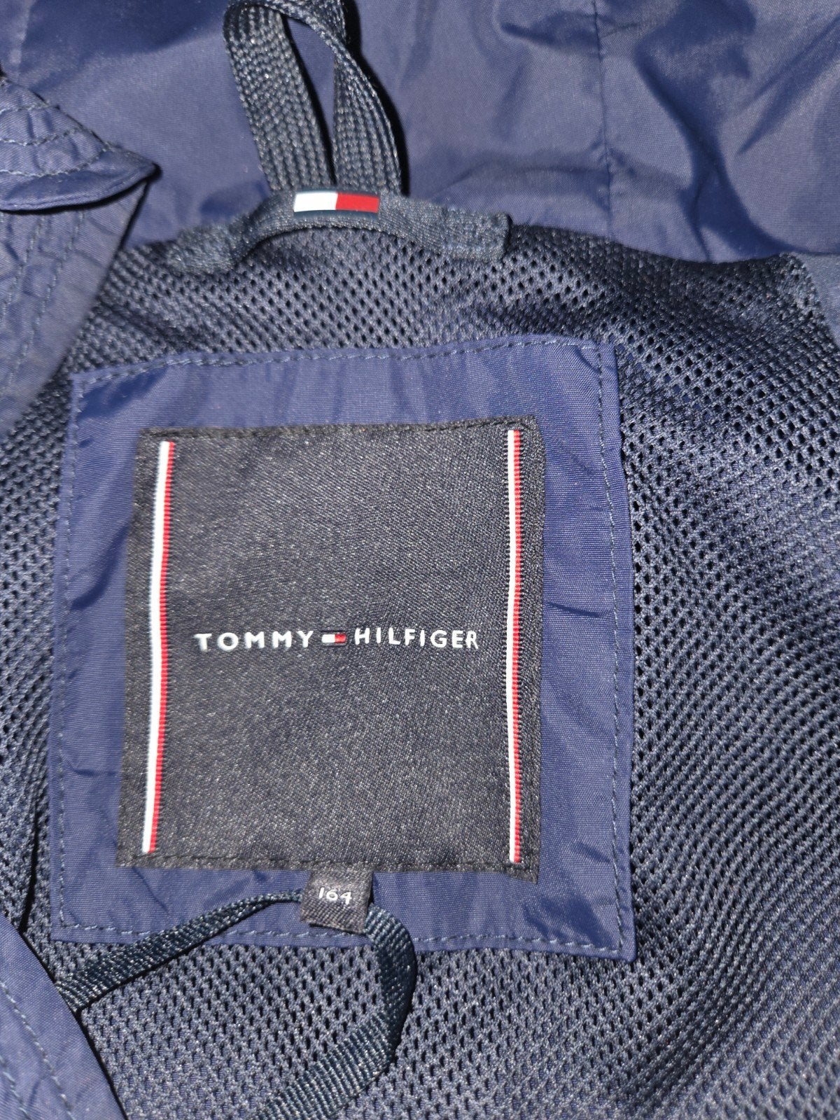 Tommy Hilfiger Windjack - Maat 164, Blauw, Tommy Hilfiger, Overige maten, Ophalen of Verzenden