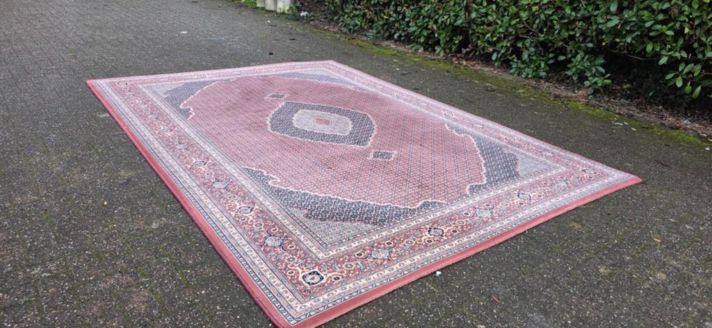 Prachtig mega groot XXL vintage oud roze Perzisch tapijt!, Perzisch, 200 cm of meer, Ophalen of Verzenden, Zo goed als nieuw