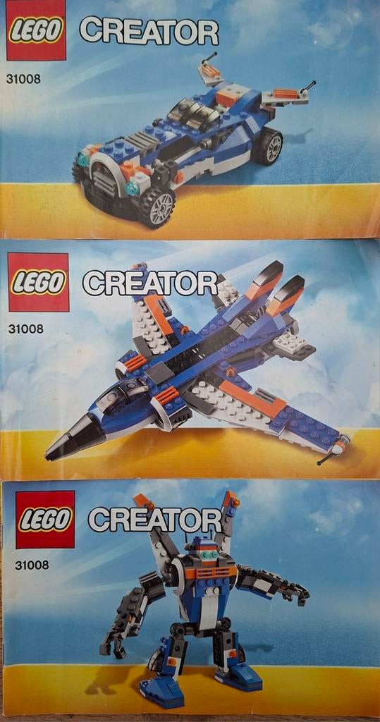Lego Creator 31008: 3-in-1 robot, straaljager, auto, Kinderen en Baby's, Speelgoed | Bouwstenen, Gebruikt, Ophalen of Verzenden