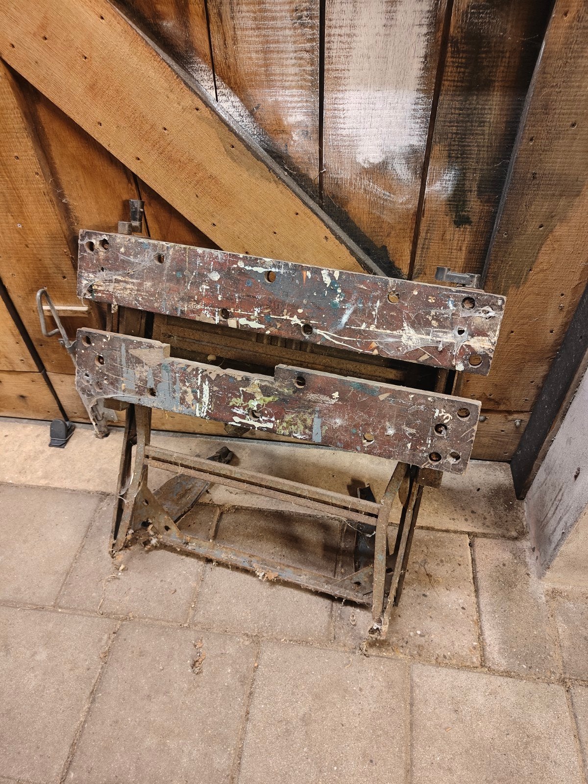 Oude Workmate - Gebruikte Werkbank, Doe-het-zelf en Verbouw, Ophalen of Verzenden, Gebruikt, 70 tot 120 cm, Bankschroef