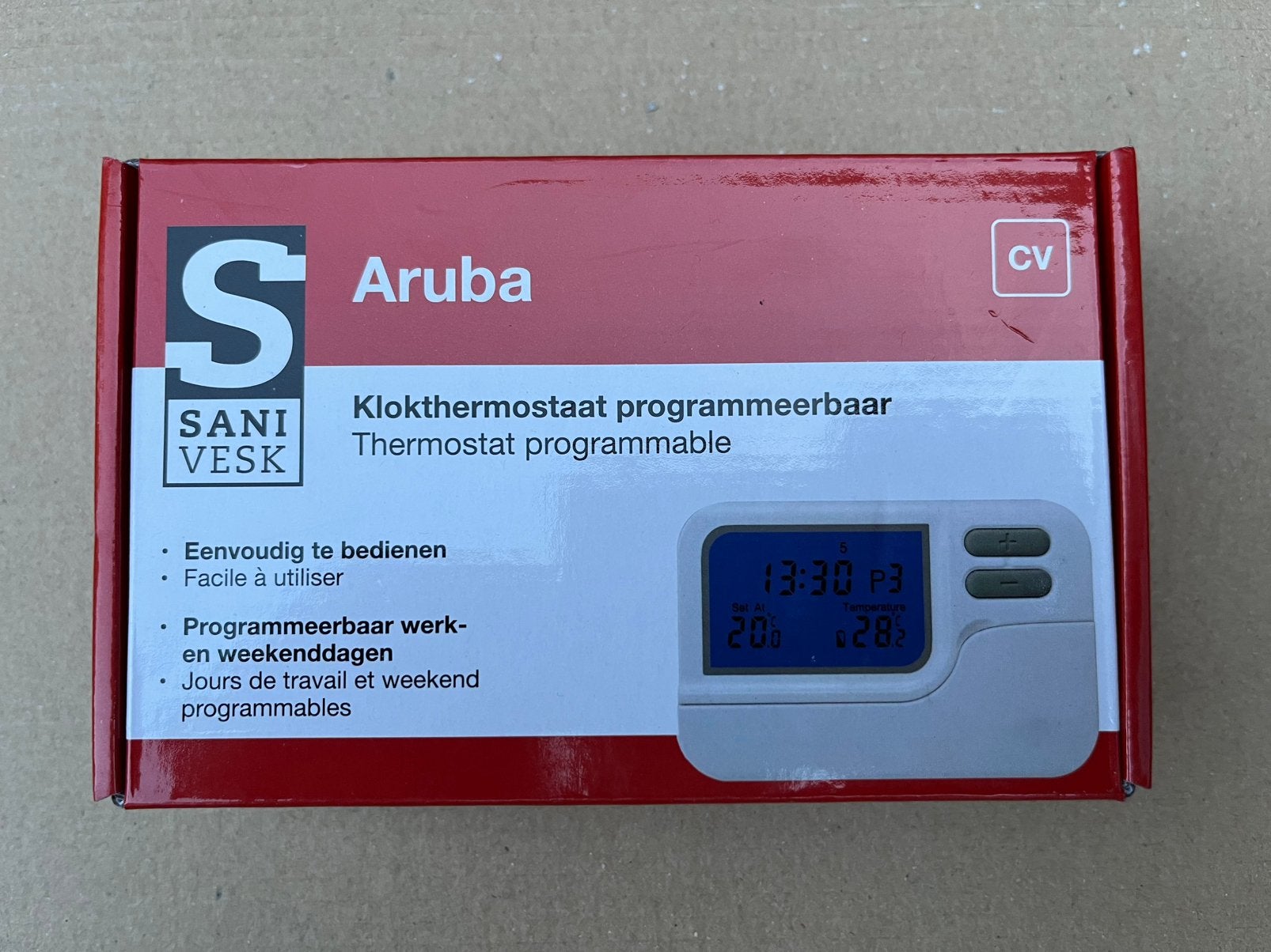 Sanivesk kamerthermostaat Aruba digitaal programmeerbaar, Ophalen of Verzenden, Nieuw