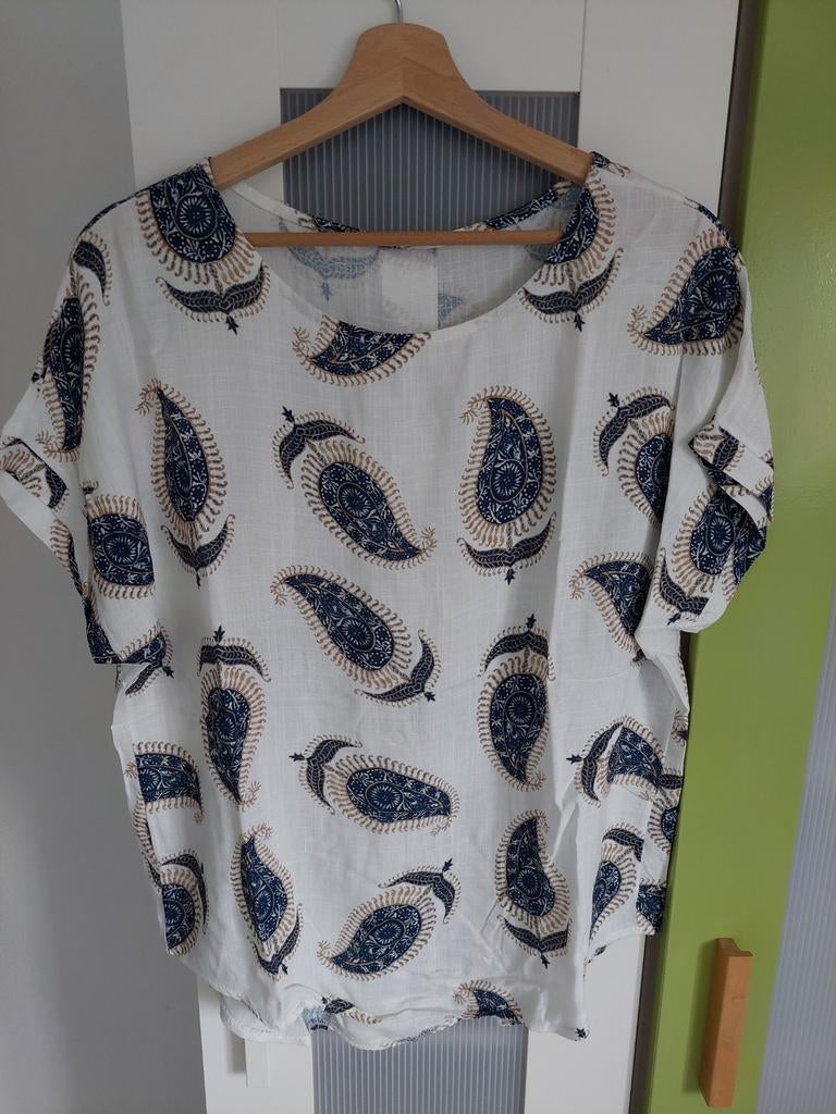 Nieuwe blouse met paisley print, maat M/L, Ophalen of Verzenden, Nieuw, Maat 38/40 (M), Wit