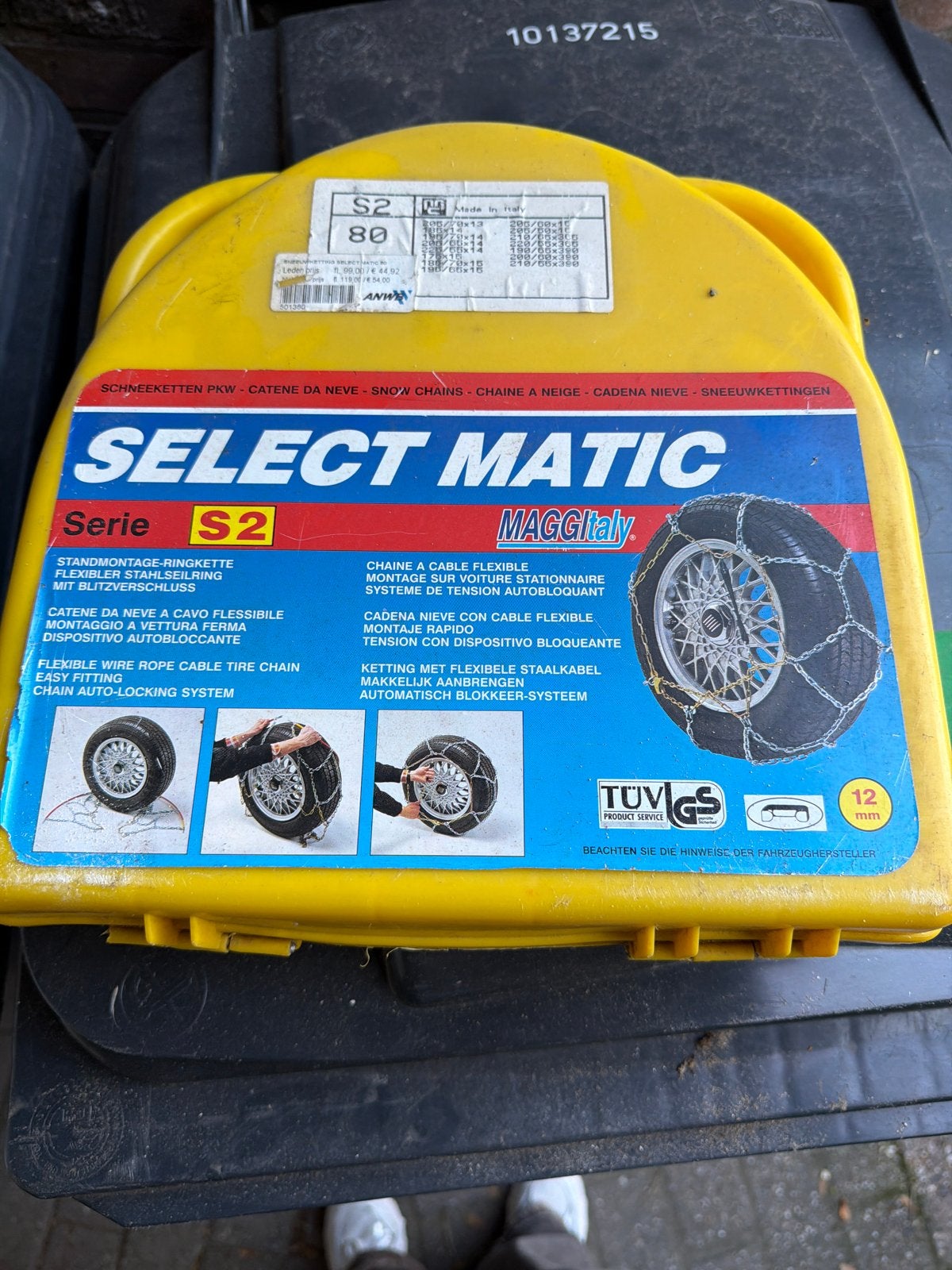 Sneeuwkettingen Select Matic S2 - Maat 80 (2 stuks), Auto diversen, Ophalen, Gebruikt