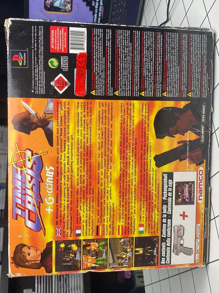 Time Crisis Game + G-Con 45 Gun – PS1 PlayStation 1 Bundle, Spelcomputers en Games, Bandai Namco, Sony, Info@bandainamco.com, Gebruikt